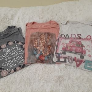 3 womens plus size tees